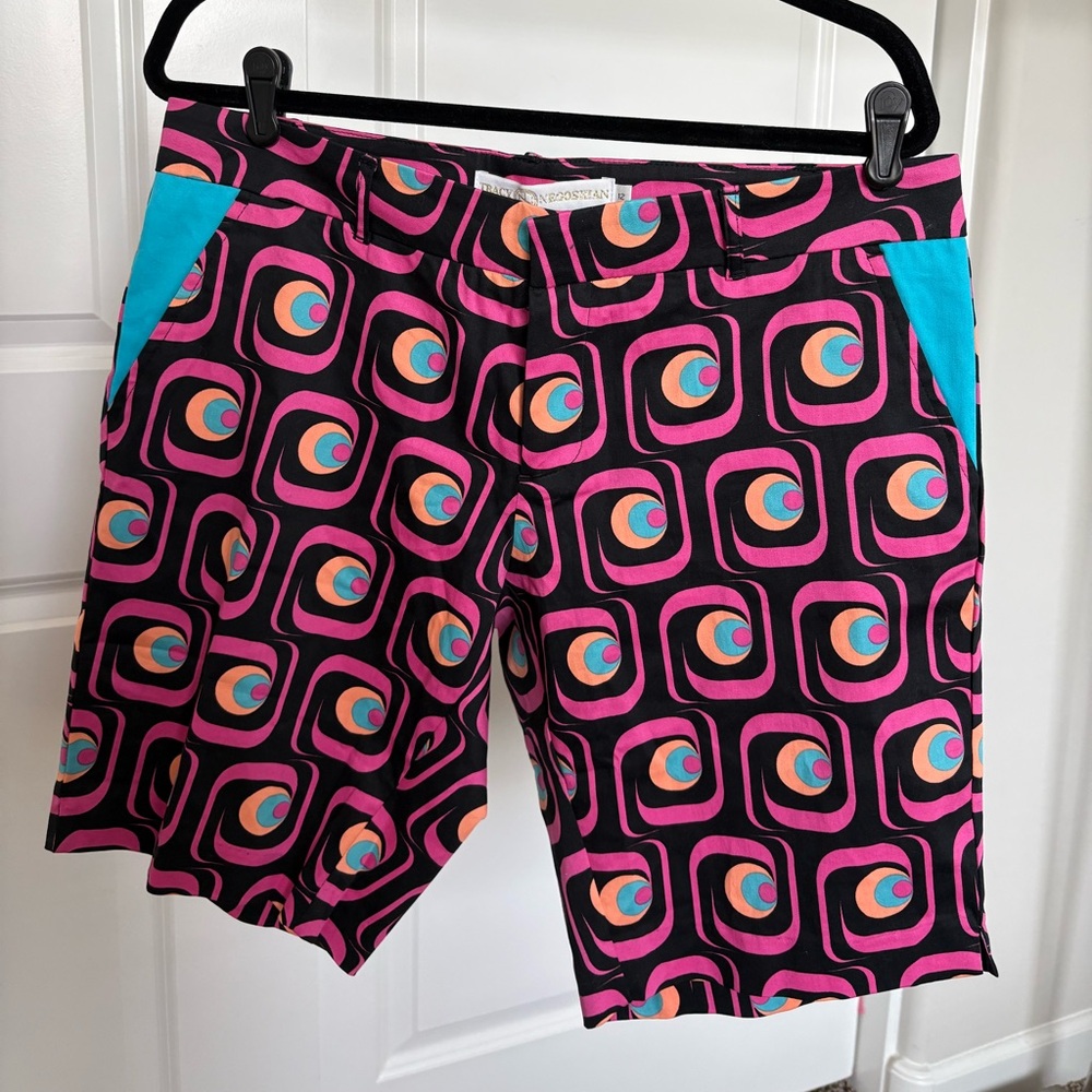 Tracy Negoshian Retro Mod Print Bermuda Shorts Sz 12 - NEW WITH TAGS!